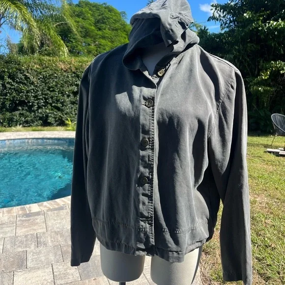 Madison Studio army green/ charcoal Hooded Jacket - Picture 4 of 12